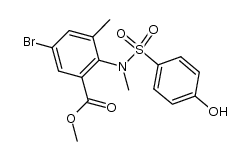 5-bromo-2-[(4-hydroxy-benzenesulfonyl)-methyl-amino]-3-methyl-benzoic acid methyl ester Structure