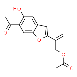 1-[2-[1-[(Acetoxy)methyl]ethenyl]-6-hydroxybenzofuran-5-yl]ethanone结构式