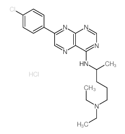 1,4-Pentanediamine,N4-[7-(4-chlorophenyl)-4-pteridinyl]-N1,N1-diethyl-, hydrochloride (1:1)结构式