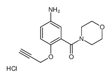 Morpholine, 4-(5-amino-2-(2-propynyloxy)benzoyl)-, hydrochloride结构式