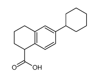 6-cyclohexyl-1,2,3,4-tetrahydronaphthalene-1-carboxylic acid结构式