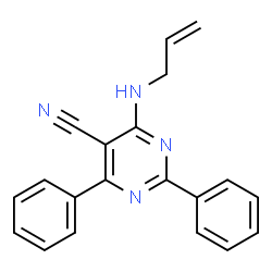4-(Allylamino)-2,6-diphenyl-5-pyrimidinecarbonitrile structure