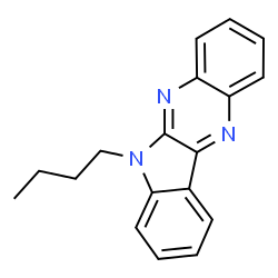 6-Butyl-6H-indolo[2,3-b]quinoxaline结构式