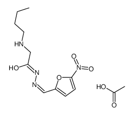butyl-[2-[(2E)-2-[(5-nitrofuran-2-yl)methylidene]hydrazinyl]-2-oxoethyl]azanium,acetate Structure