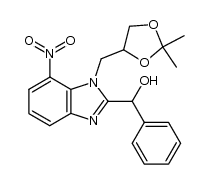 (1-((2,2-dimethyl-1,3-dioxolan-4-yl)methyl)-7-nitro-1H-benzo[d]imidazol-2-yl)(phenyl)methanol结构式