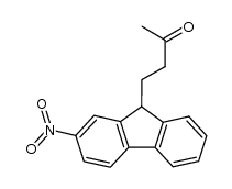 4-(2-nitro-9H-fluoren-9-yl)butan-2-one结构式