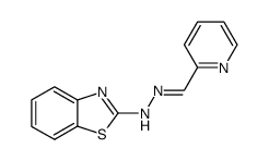 Pyridine-2-carbaldehyde (benzothiazole-2-yl)hydrazone结构式