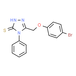 3-((4-BROMOPHENOXY)METHYL)-4-PHENYL-1,2,4-TRIAZOLINE-5-THIONE结构式