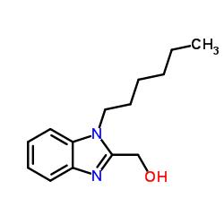 (1-Hexyl-1H-benzimidazol-2-yl)methanol结构式