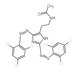 N-[2-[(2Z)-5-(2,4,6-trichlorophenyl)diazenyl-2-[(2,4,6-trichlorophenyl)hydrazinylidene]imidazol-4-yl]ethyl]acetamide picture