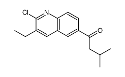 1-(2-chloro-3-ethylquinolin-6-yl)-3-methylbutan-1-one结构式