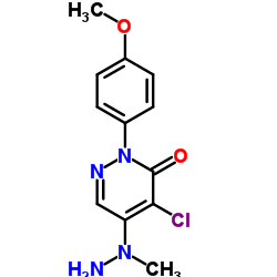 4-Chloro-2-(4-methoxyphenyl)-5-(1-methylhydrazino)-3(2H)-pyridazinone结构式
