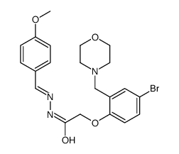 2-[4-bromo-2-(morpholin-4-ylmethyl)phenoxy]-N-[(E)-(4-methoxyphenyl)methylideneamino]acetamide结构式