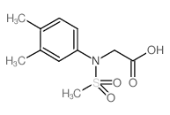 N-(3,4-Dimethylphenyl)-N-(methylsulfonyl)-glycine结构式