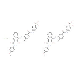 calcium bis[4-[[3-[[2-hydroxy-3-[[(4-methoxyphenyl)amino]carbonyl]-1-naphthyl]azo]-4-methylbenzoyl]amino]benzenesulphonate]结构式