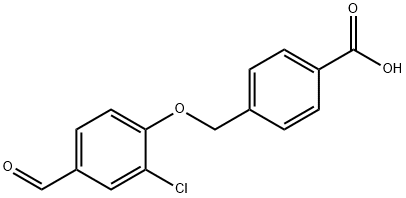 Benzoic acid, 4-[(2-chloro-4-formylphenoxy)methyl]- Structure