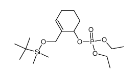 2-(((tert-butyldimethylsilyl)oxy)methyl)cyclohex-2-en-1-yl diethyl phosphate结构式