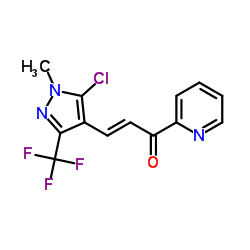 (2E)-3-[5-Chloro-1-methyl-3-(trifluoromethyl)-1H-pyrazol-4-yl]-1-(2-pyridinyl)-2-propen-1-one Structure