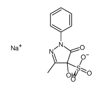 sodium 4-hydroxy-3-methyl-5-oxo-1-phenyl-4,5-dihydro-1H-pyrazole-4-sulfonate结构式