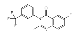 6-fluoro-2-methyl-3-[3-(trifluoromethyl)phenyl]quinazolin-4-one结构式