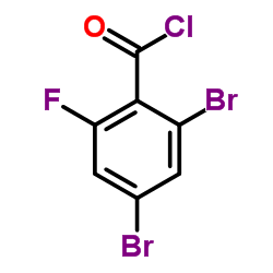 2,4-Dibromo-6-fluorobenzoyl chloride结构式