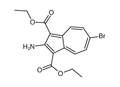 2-Amino-6-bromoazulene-1,3-dicarboxylic acid diethyl ester结构式