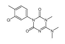 3-(3-chloro-4-methyl-phenyl)-6-dimethylamino-1-methyl-1H-[1,3,5]triazine-2,4-dione结构式