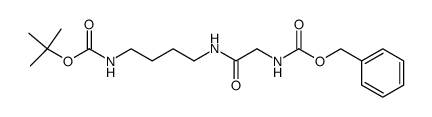 N-(benzyloxycarbonyl)glycyl-N4-(tert-butoxycarbonyl)putrescine结构式