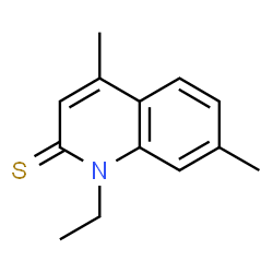 2(1H)-Quinolinethione,1-ethyl-4,7-dimethyl- Structure