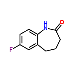 7-fluoro-1,3,4,5-tetrahydro-1-benzazepin-2-one结构式