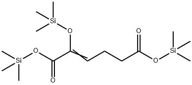 2-[(Trimethylsilyl)oxy]-2-hexenedioic acid bis(trimethylsilyl) ester Structure