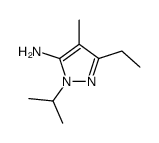 5-ethyl-4-methyl-2-propan-2-ylpyrazol-3-amine结构式