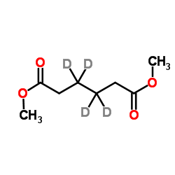 Dimethyl Hexanedioate-3,3,4,4-d4 Structure