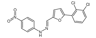 N-[[5-(2,3-dichlorophenyl)furan-2-yl]methylideneamino]-4-nitroaniline结构式