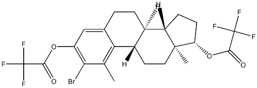 2-Bromo-1-methylestra-1,3,5(10)-triene-3,17β-diol bis(trifluoroacetate) structure