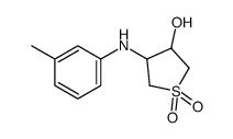 4-(3-methylanilino)-1,1-dioxothiolan-3-ol Structure