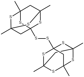 1,1'-Dithiobis(3,5,7-trimethyl-2,4,6,8-tetrathiaadamantane) structure