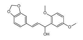 (E)-3-(1,3-benzodioxol-5-yl)-1-(2,5-dimethoxyphenyl)prop-2-en-1-ol Structure