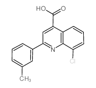 8-CHLORO-2-(3-METHYLPHENYL)QUINOLINE-4-CARBOXYLICACID Structure