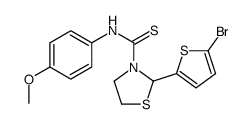 3-Thiazolidinecarbothioamide,2-(5-bromo-2-thienyl)-N-(4-methoxyphenyl)-(9CI)结构式