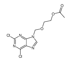 2-[(2,6-dichloropurin-9-yl)methoxy]ethyl acetate Structure