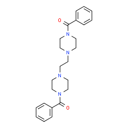 (ethane-1,2-diylbis(piperazine-4,1-diyl))bis(phenylmethanone)结构式