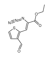 2-azido-3-(3-formyl-thiophen-2-yl)-acrylic acid ethyl ester Structure