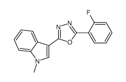 1H-Indole,3-[5-(2-fluorophenyl)-1,3,4-oxadiazol-2-yl]-1-methyl-(9CI)结构式