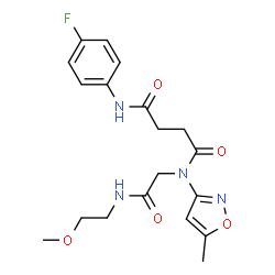 Butanediamide, N-(4-fluorophenyl)-N-[2-[(2-methoxyethyl)amino]-2-oxoethyl]-N-(5-methyl-3-isoxazolyl)- (9CI) structure