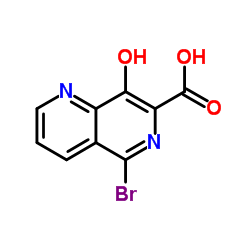 5-Bromo-8-hydroxy-1,6-naphthyridine-7-carboxylic acid结构式