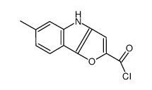 6-methyl-4H-furo[3,2-b]indole-2-carbonyl chloride Structure