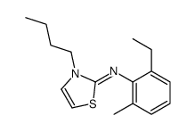 3-butyl-N-(2-ethyl-6-methylphenyl)-1,3-thiazol-2-imine结构式