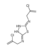 2-N,5-N-bis(2-chloroprop-2-enyl)-1,3,4-thiadiazole-2,5-diamine结构式