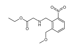 N-[2-(α-methoxymethyl)-6-nitrobenzyl]-glycine ethyl ester Structure